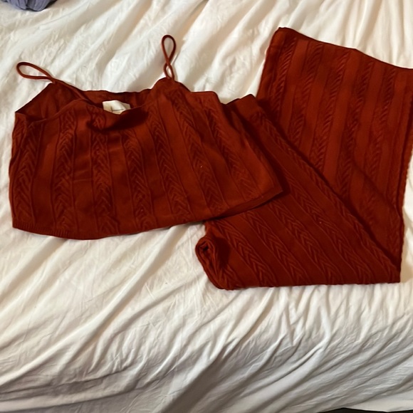 Anthropologie rust knit set - Picture 4 of 8